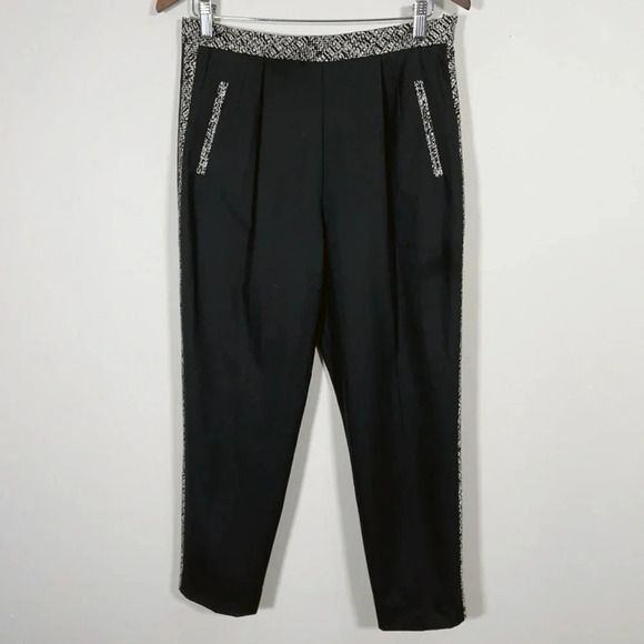 ROBERT RODRIGUEZ | BLACK CONTRAST PLEATED TROUSER - Picture 1 of 12